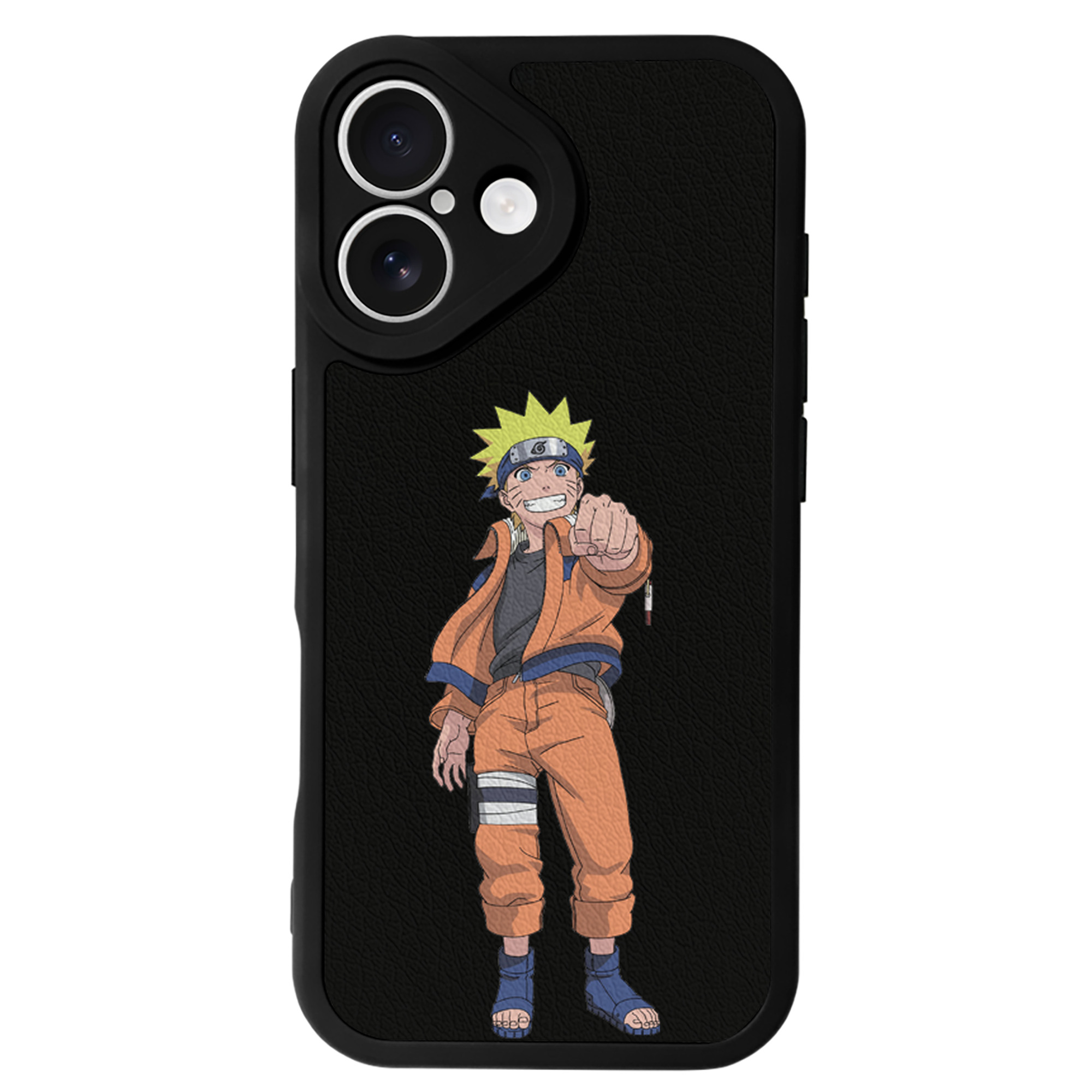 （画像用） NARUTO -ナルト- うずまき ナルト Uzumaki Naruto 【iPhone 16シリーズ対応】シリコンスマホケース（レザー調） 材質：シリコン
